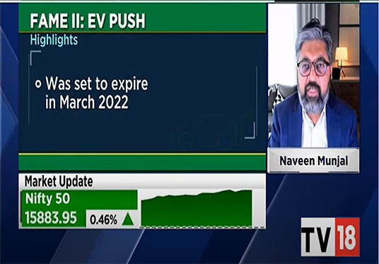 In conversation with CNBC-TV18, our MD, Mr. Naveen Munjal shares his thoughts on the revised subsidy for 2-wheelers.